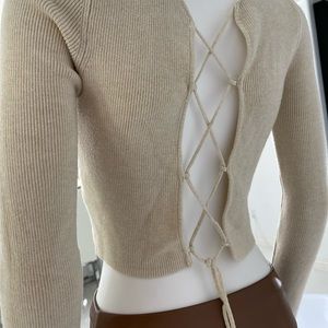 Luna Ivy Long Sleeve Crop Top